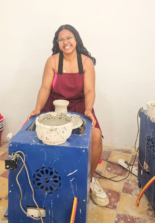 solo-female-pottery-workshop 1-hour Fes Pottery and Mosaic Studio Tour