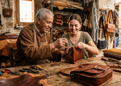 Leather Bag Making Workshop in Fes