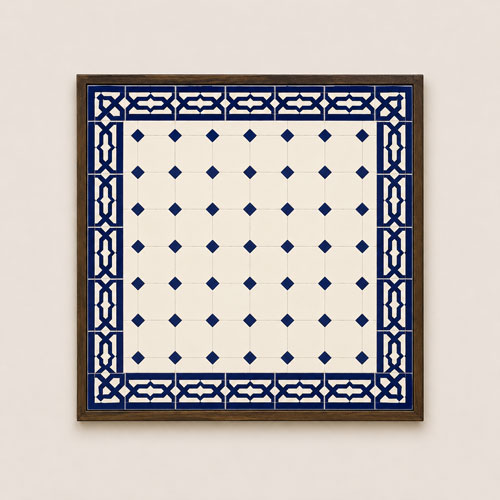 Neutral Moroccan Tile Wall Art – Beige Zellige Mosaic Decor - Image 2