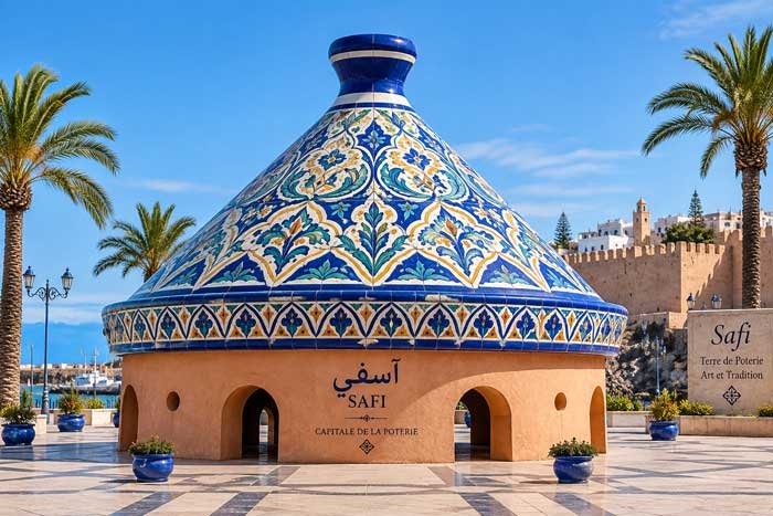 Colorful Safi pottery