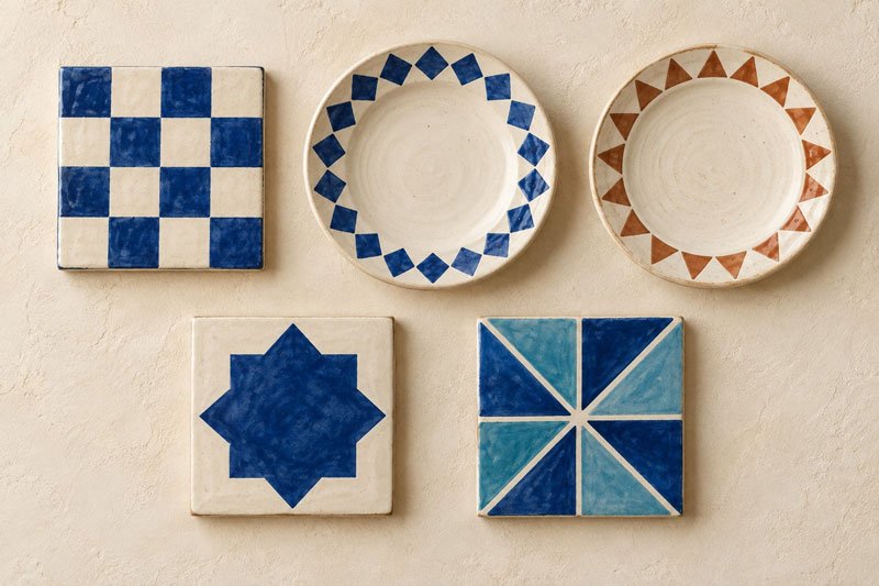 Geometric-pottery-designs-inspired-by-zellige Geometric pottery designs inspired by zellige