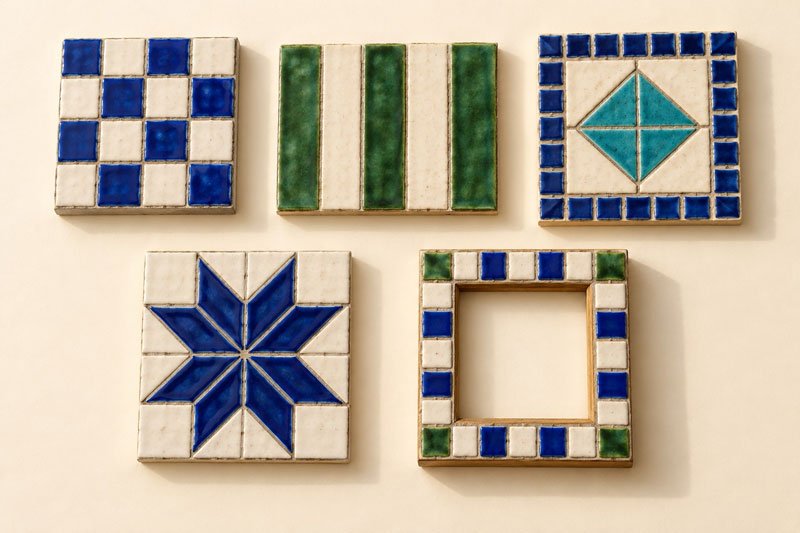 Moroccan zellige mosaic tiles